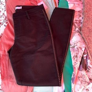 New black skinny jeans with studded sides studs